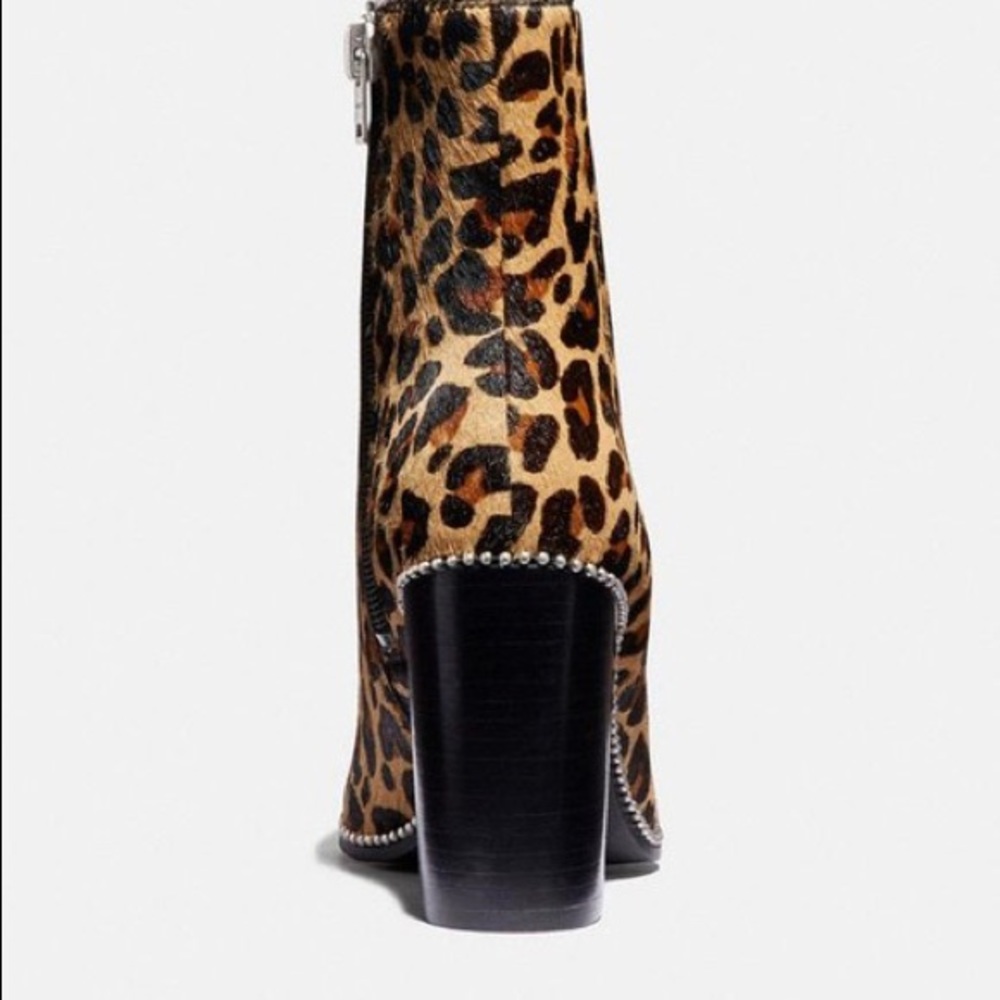 COACH Womens Drea Calf Hair Beaded Ankle Boots Tan 6 Medium (B,M) - Picture 5 of 5